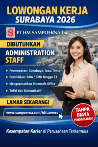 Lowongan Kerja Surabaya 2026: PT HM Sampoerna Tbk Buka Kesempatan Karier untuk Lulusan SMA hingga S1