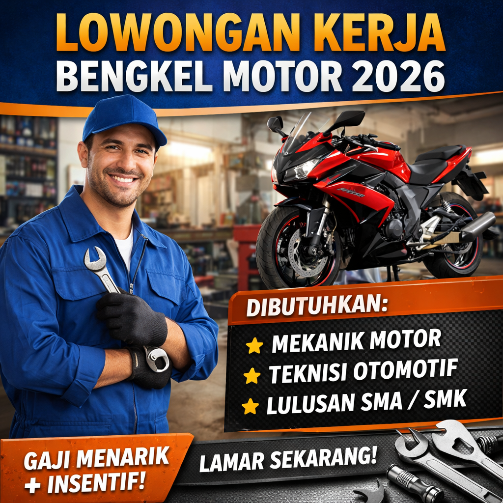 Lowongan Kerja Bengkel Motor Dibuka: Kesempatan untuk Mekanik dan Teknisi Otomotif