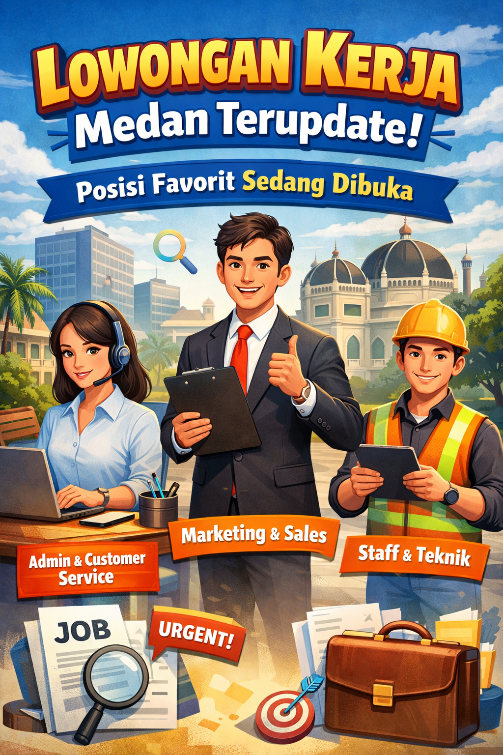 Lowongan Kerja Medan Terupdate: Posisi Favorit Sedang Dibuka