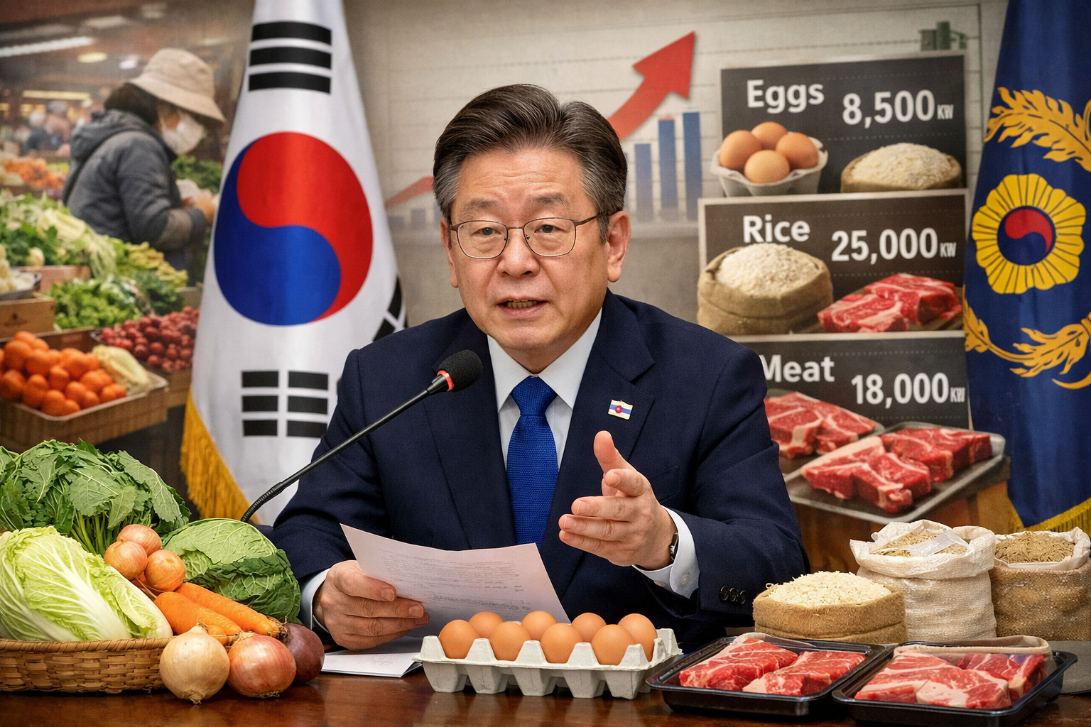 Presiden Lee Jae-myung Prioritaskan Penanganan Kenaikan Harga Kebutuhan Pokok