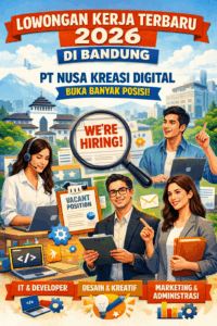 Lowongan Kerja Terbaru 2026 di Bandung, PT Nusa Kreasi Digital Buka Banyak Posisi