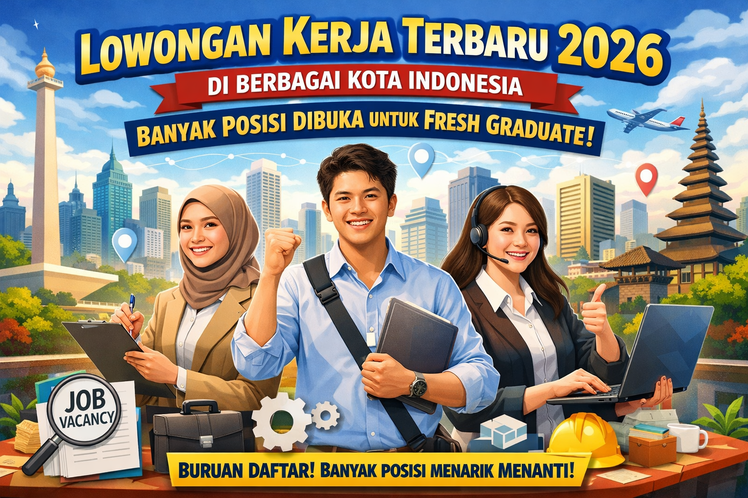 Lowongan Kerja Terbaru 2026 di Berbagai Kota Indonesia, Banyak Posisi Dibuka untuk Fresh Graduate