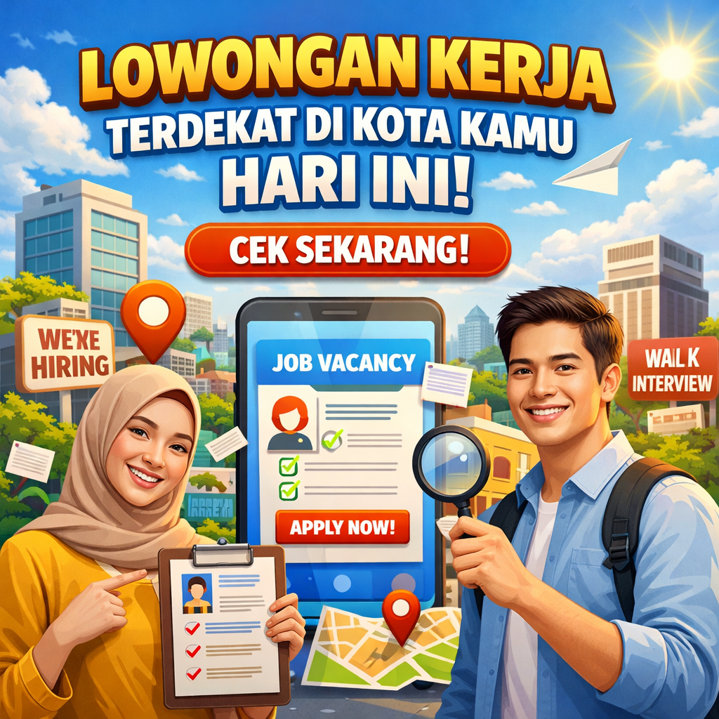 Lowongan Kerja Terdekat di Kota Kamu Hari Ini, Cek Sekarang!