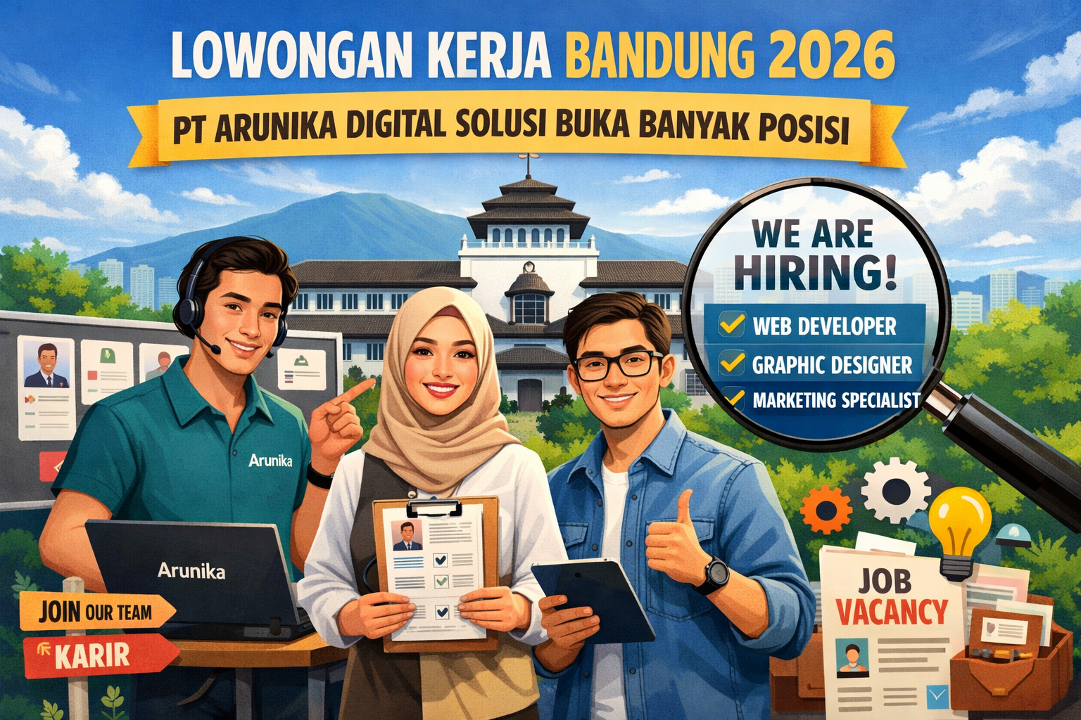 Lowongan Kerja Bandung 2026: PT Arunika Digital Solusi Buka Banyak Posisi untuk Fresh Graduate