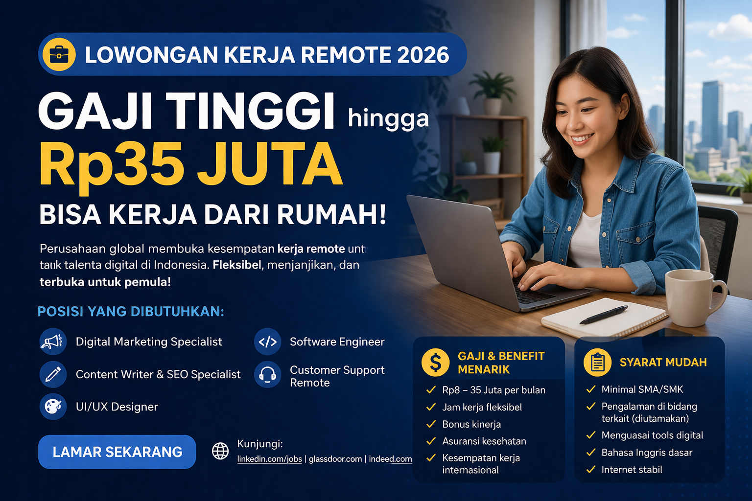 Lowongan Kerja Digital 2026: Perusahaan Global Buka Kesempatan Remote dengan Gaji Menjanjikan
