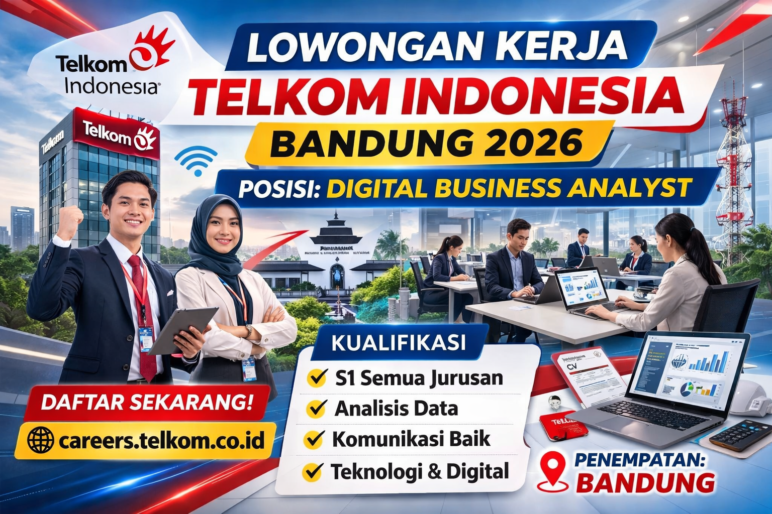 PT Telkom Indonesia Buka Lowongan Kerja 2026 di Bandung, Peluang Karier untuk Lulusan S1