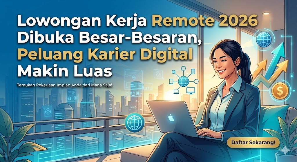 Lowongan Kerja Remote 2026 Dibuka Besar-Besaran, Peluang Karier Digital Makin Luas