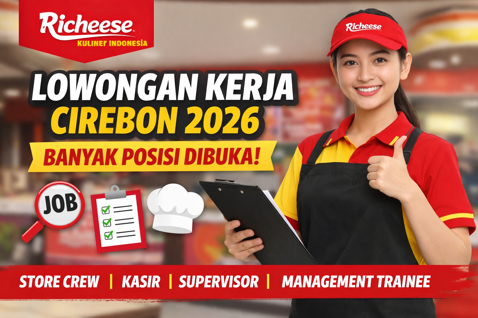 Kesempatan Karier di PT Richeese Kuliner Indonesia untuk Penempatan Cirebon