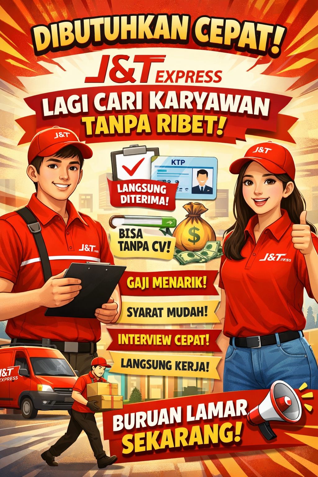 Dibutuhkan Cepat! J&T Express Lagi Cari Karyawan Tanpa Ribet