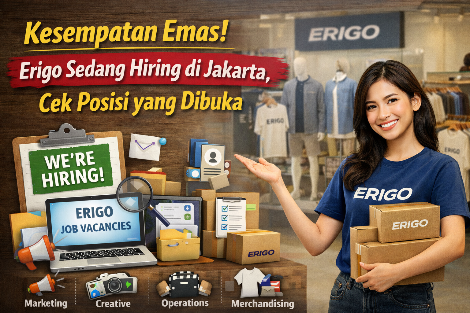 Kesempatan Emas! Erigo Sedang Hiring di Jakarta, Cek Posisi yang Dibuka