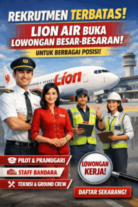 Rekrutmen Terbatas! Lion Air Buka Lowongan Besar-Besaran untuk Berbagai Posisi
