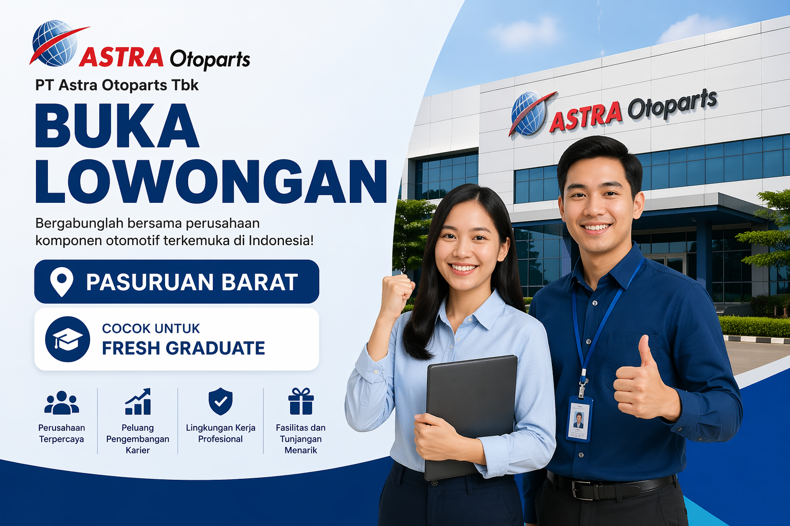 PT Astra Otoparts Tbk Buka Lowongan di Pasuruan Barat, Cocok untuk Fresh Graduate