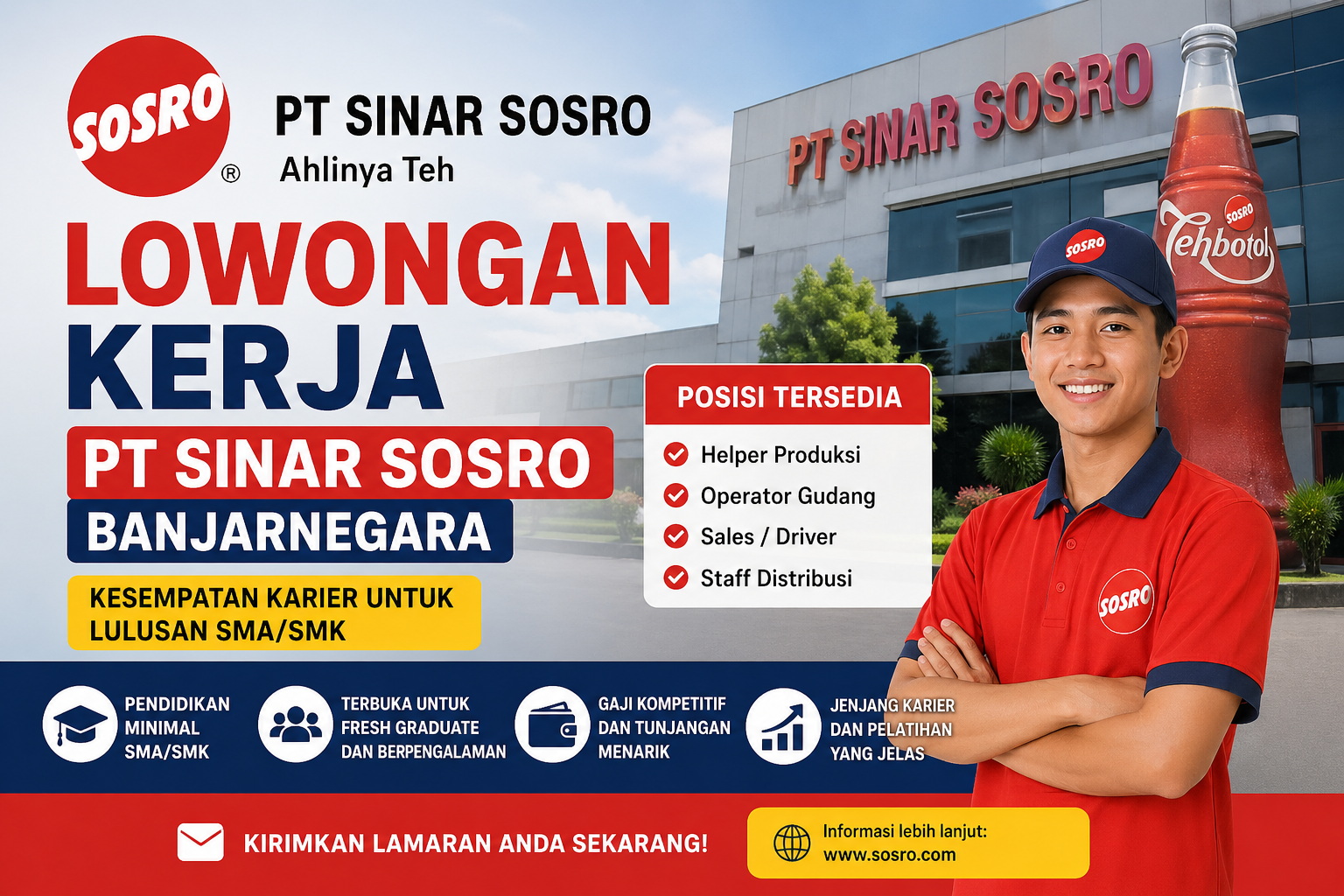 Lowongan Kerja PT Sinar Sosro di Banjarnegara: Kesempatan Karier untuk Lulusan SMA/SMK