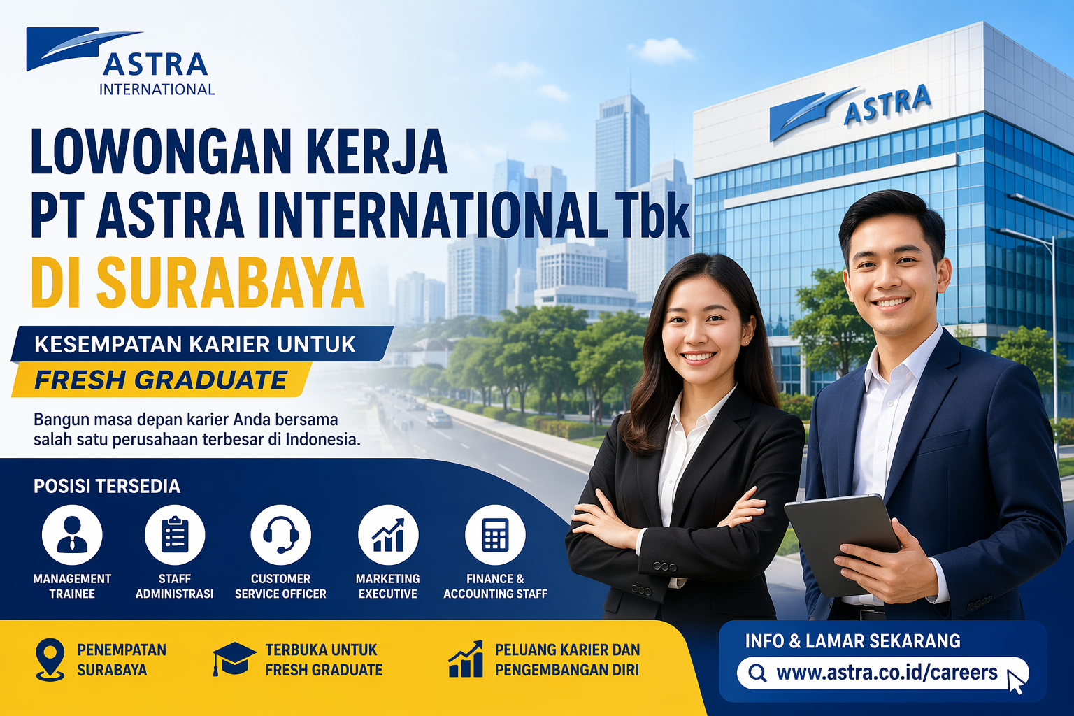 Lowongan Terbaru PT Astra International Tbk di Surabaya: Kesempatan Karier untuk Fresh Graduate