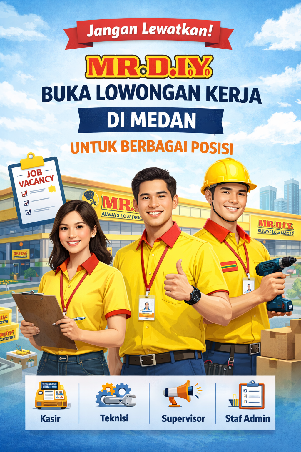 Jangan Lewatkan! MR.DIY Buka Lowongan Kerja di Medan untuk Berbagai Posisi